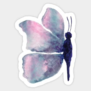 beautiful pink blue purple watercolour butterfly watercolor butterflies butterfly Sticker